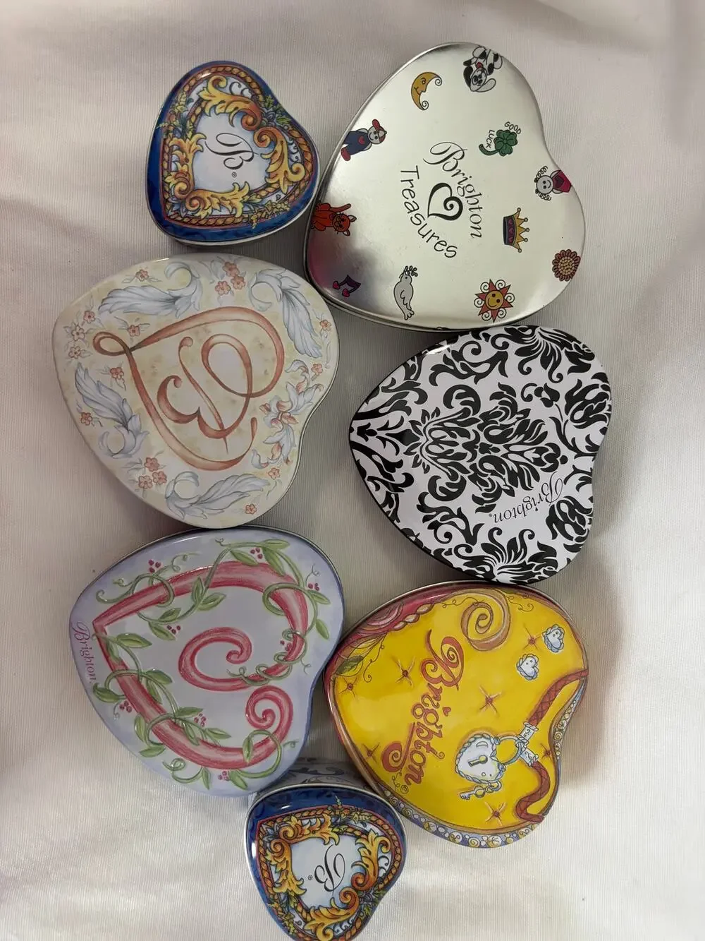 Brighton Empty Boxes Lot of 7 Heart Shaped